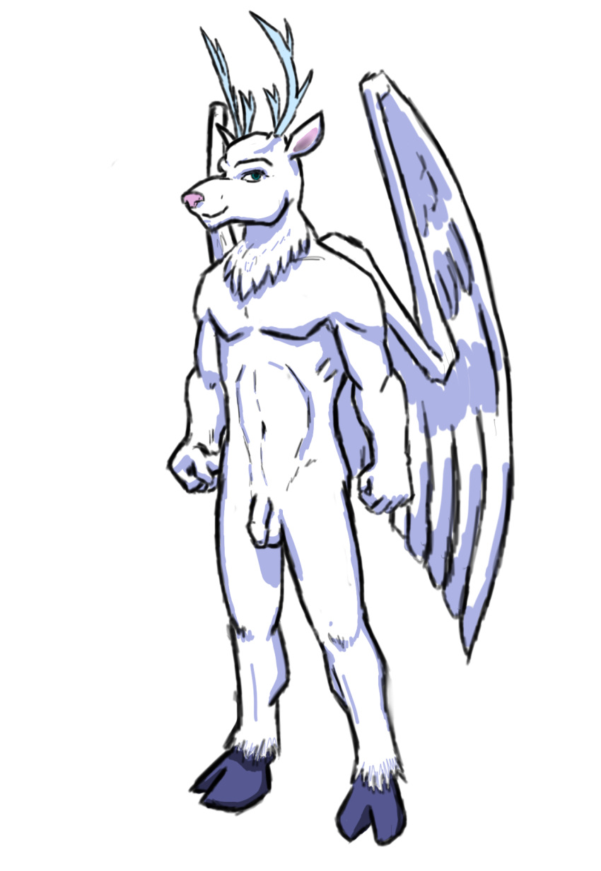 10s 1boy 2012 alpha_channel anthro antlers athletic athletic_anthro athletic_male balls biped deer disney feathered_wings feathers fist flaccid flaccid_penis foreskin fur furry furry_only gargoyle gargoyles gay genitals hi_res hooves horn humanoid_genitalia humanoid_penis male male_only mammal navel nude pecs penis pink_inner_ears pink_nose pose serratus simple_background smile solo staghart standing teal_eyes thecosmosowl transparent_background white_antlers white_background white_balls white_body white_fur white_penis white_wings wings yaoi