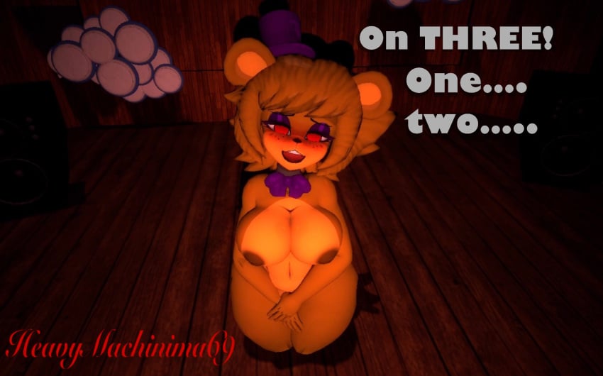 3d 3d_(artwork) blush blushing bow_tie bowtie cally3d clazzey cryptiacurves fazclaire's_nightclub female five_nights_at_freddy's five_nights_at_freddy's_4 fnaf fredbear_(fnaf) freddy_(fnaf) fredina's_nightclub fredina_(cally3d) frenni_(cryptia) frenni_fazclaire garry's_mod heavymachinima69 imminent_oral looking_at_viewer looking_up looking_up_at_viewer nude nude_female off_screen_character on_knees open_mouth purple_hat red_eyes rule_63 scottgames solo solo_female text top_hat tophat was_that_the_bite_of_'87