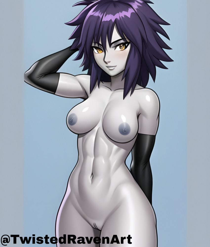 1female 1girl 1girls ai_generated dc dc_comics female female_only goth nipples nude rachel_roth raven_(dc) solo teen_titans twistedraven