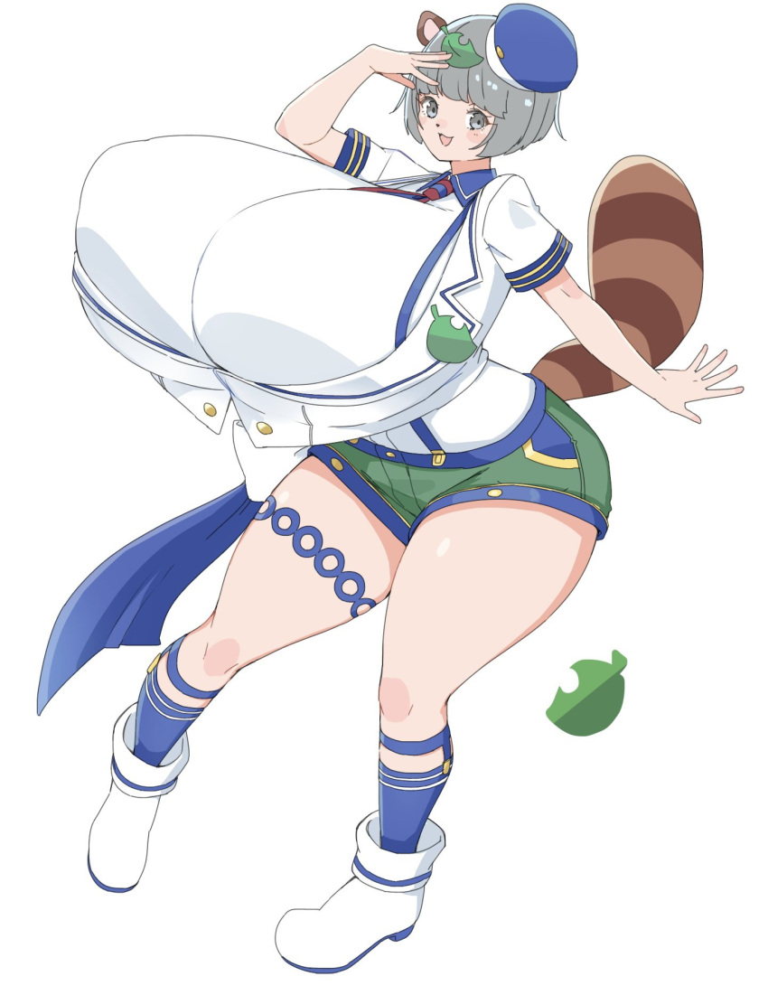 alternate_breast_size big_breasts breasts enormous_breasts giant_breasts gigantic_breasts huge_breasts large_breasts mode_aim ponpoko_(vtuber) sabanotami tanooki_tail virtual_youtuber