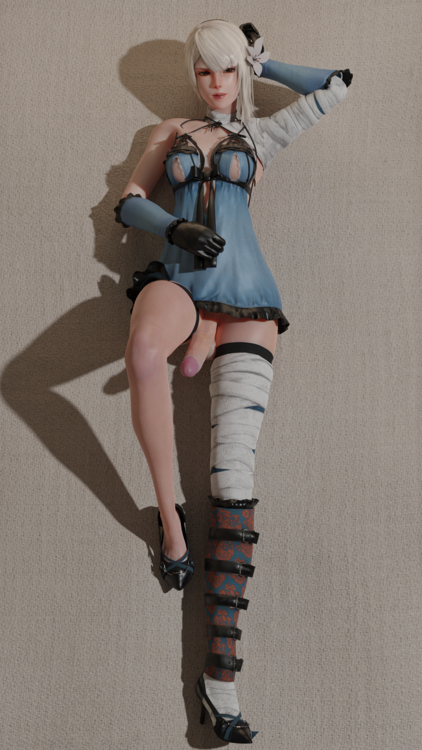 3d cum dickgirl foreskin futa_only futanari kaine_(nier) nier nier:_automata tanizion