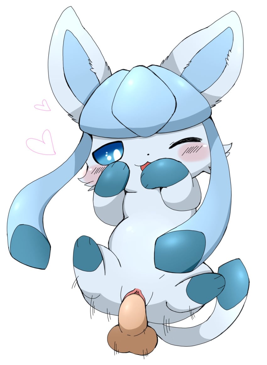 2023 azuo balls blue_body blue_eyes blue_fur blush disembodied_penis duo eeveelution female female_penetrated feral fur generation_4_pokemon genitals glaceon heart hi_res humanoid_genitalia humanoid_penis male male/female male_penetrating male_penetrating_female nintendo penetration penile penile_penetration penis penis_in_pussy pokemon pokemon_(species) pussy sex simple_background vaginal_penetration vaginal_penetration white_background