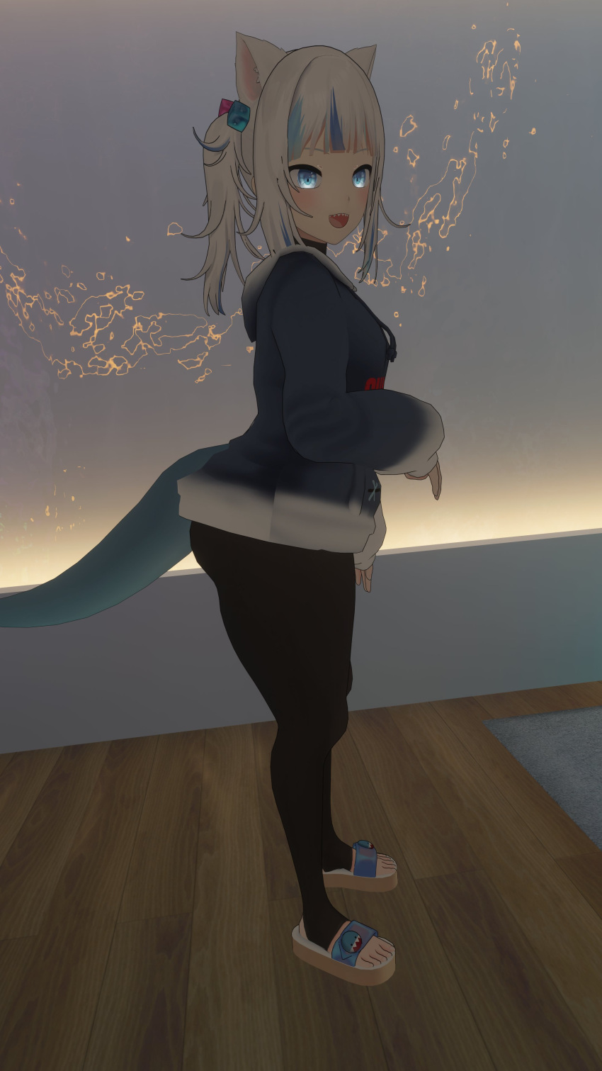 1girls 3d ass female gawr_gura hololive hololive_english hololive_myth holomyth light-skinned_female light_skin pale-skinned_female pale_skin tagme the3ndergamer virtual_youtuber vrchat vrchat_avatar vtuber