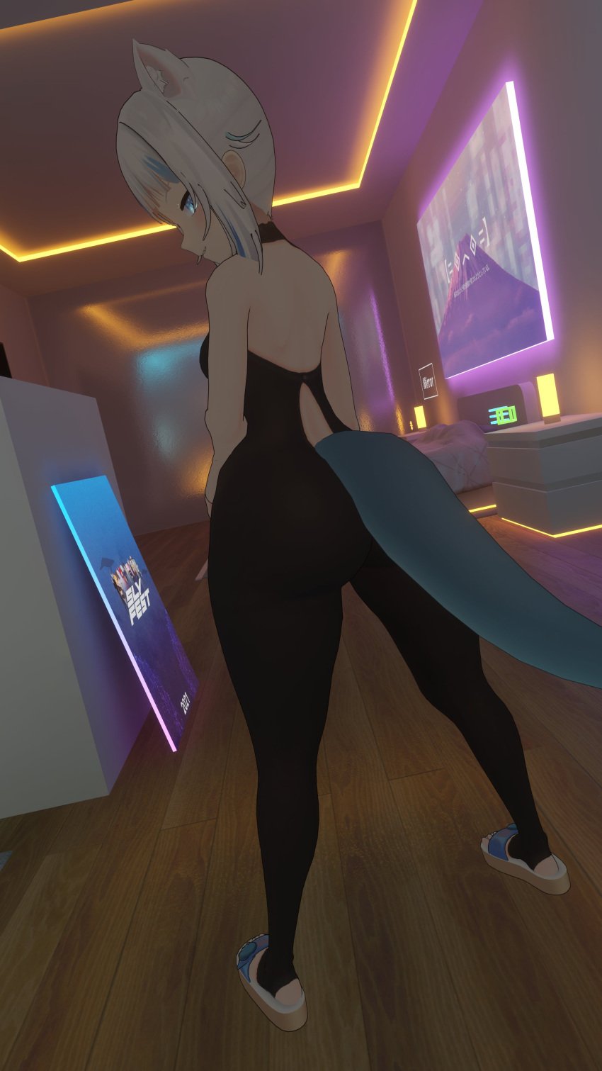 1girls 3d 3d_model female gawr_gura hololive hololive_english hololive_myth holomyth light-skinned_female light_skin pale-skinned_female pale_skin seductive seductive_look tagme tail the3ndergamer virtual_youtuber vrchat vrchat_avatar vtuber