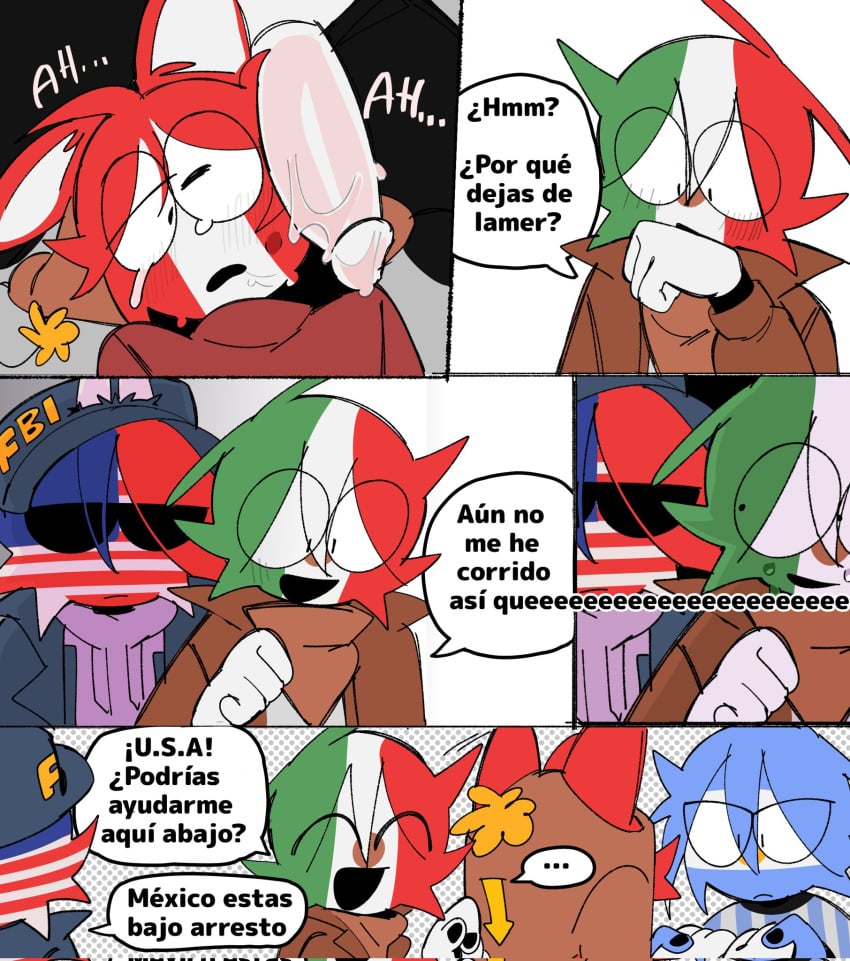 2023 4boys ailewzol argentina argentina_(countryhumans) countryhumans dialogue fbi fbi_cap mexico_(countryhumans) penis peru_(countryhumans) police spanish_dialogue spanish_text stickman translation_request united_states_of_america_(countryhumans)