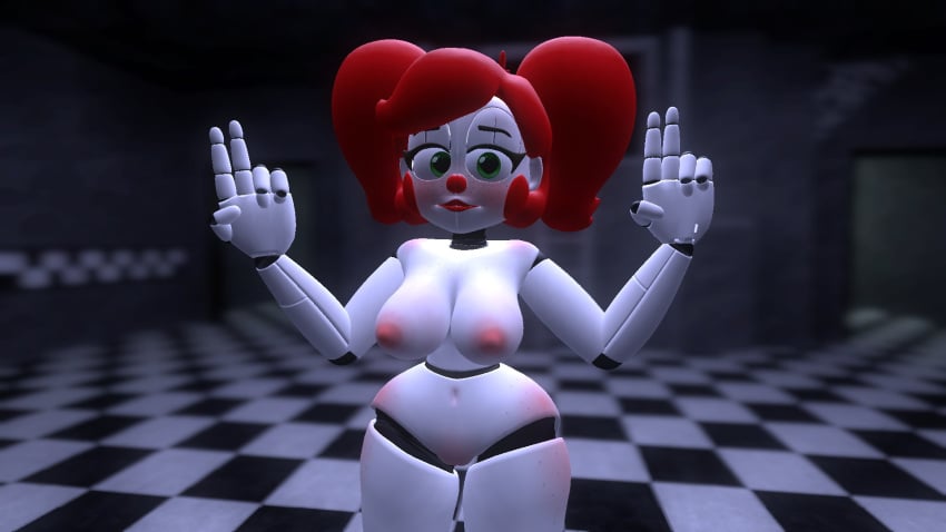 1girls 3d 3d_(artwork) animatronic areolae baby_(fnafsl) big_breasts breasts circus_baby circus_baby_(fnaf) clown clown_girl clown_nose female female_only five_nights_at_freddy's five_nights_at_freddy's:_sister_location fnaf naked naked_female nipples nude nude_female pussy red_hair robot scottgames sister_location so87baby solo solo_female summer_of_87_baby thhypercombine