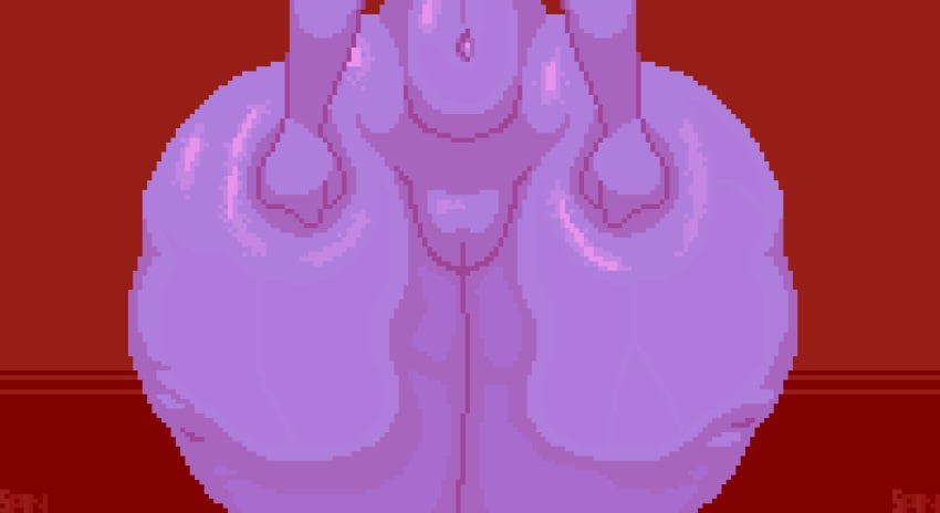 1boy 1girls animated animated_gif female gif gothitelle huge_ass huge_penis huge_thighs long_penis pixel_art pokemon pokemon_(species) purple_skin questionable_consent spinneborg straight thick_thighs thigh_sex tongue wide_hips