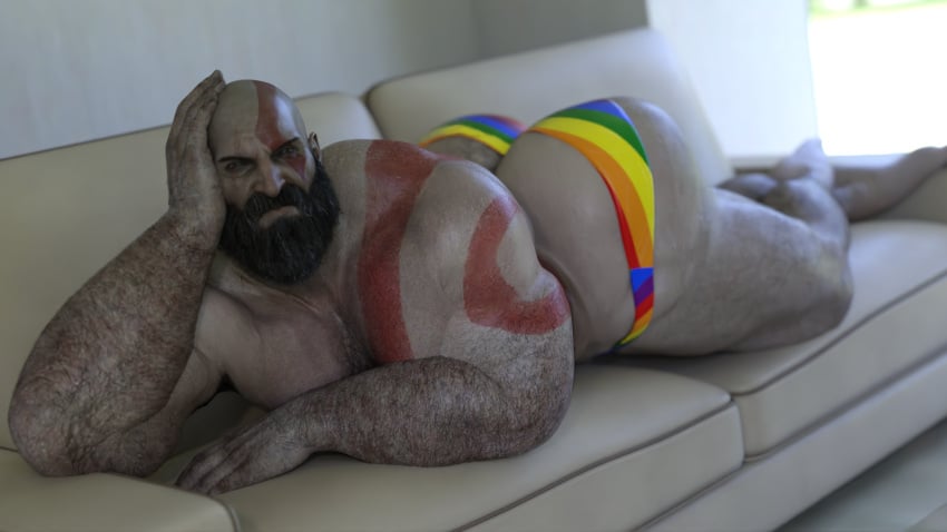 ass bald bald_man bara barely_clothed beard beefcake big_ass big_butt bikini bikini_bottom bubble_ass bubble_butt couch daddy dilf facial_hair fat_ass fat_butt god_of_war hairy_ass huge_ass huge_butt kratos lying_on_couch lying_on_stomach male male_focus male_only massive_ass massive_butt nsfwmaker scantily_clad seductive_look seductive_pose skimpy_bikini skimpy_clothes slutty_daddy solo solo_male speedo speedo_only thick_ass thick_thighs