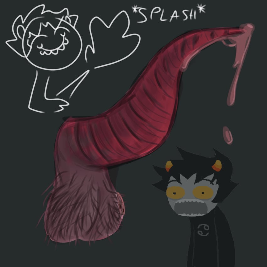 balls homestuck homosuck karkat karkat_vantas male_focus male_only penis tentabulge tentacle tentacle_penis troll