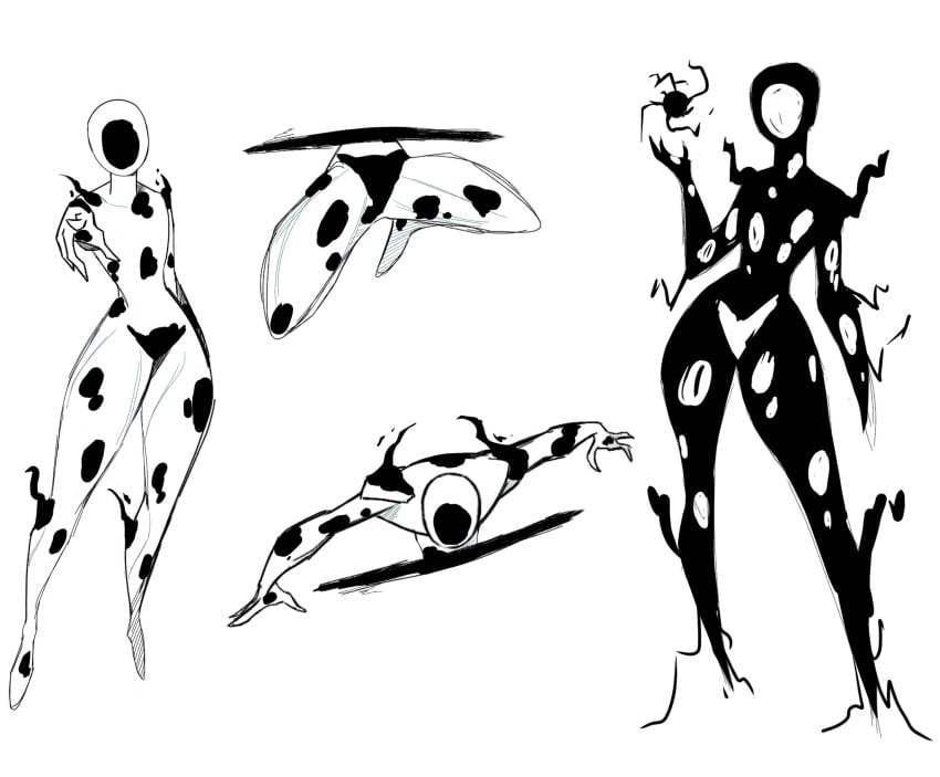 -verse 1girls black_body black_skin curvy marvel marvel_comics naked naked_female no_face rule_63 simple_background small_breasts solo solo_female spider-man:_across_the_spider-verse spider-man:_into_the_spider-verse spider-man_(series) supervillain the_spot villain villainess white_background white_body white_skin