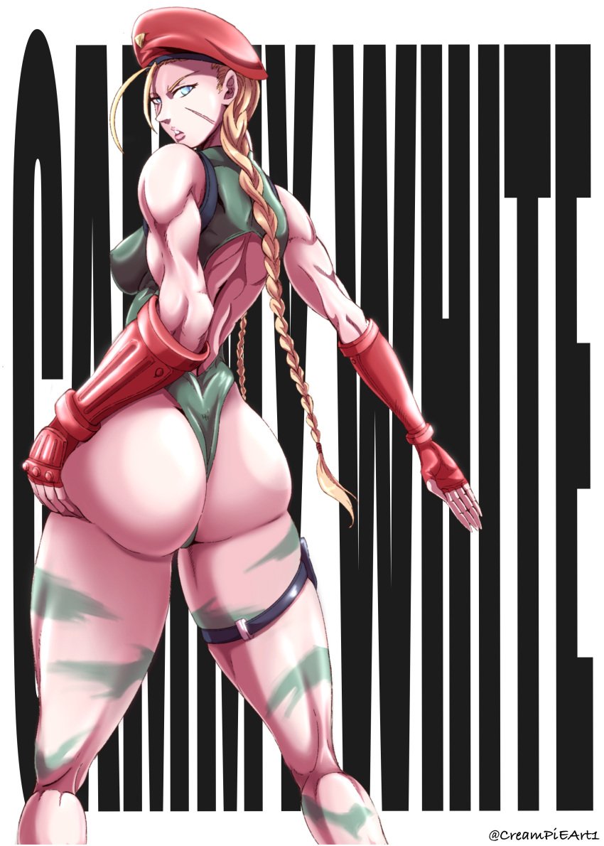 1girls ass_focus cammy_white creampieart1 female female_only leotard muscular solo street_fighter