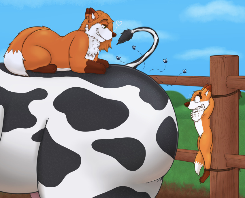 barn bondage bovine butt_crush femsub feral fox huge_ass imminent_buttcrush impending overweight_male snuggydoug squashedflat unwilling