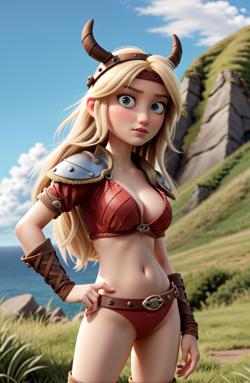 1girls ai_generated astrid_hofferson barbarian dreamworks female how_to_train_your_dragon light-skinned_female light_skin tagme viking