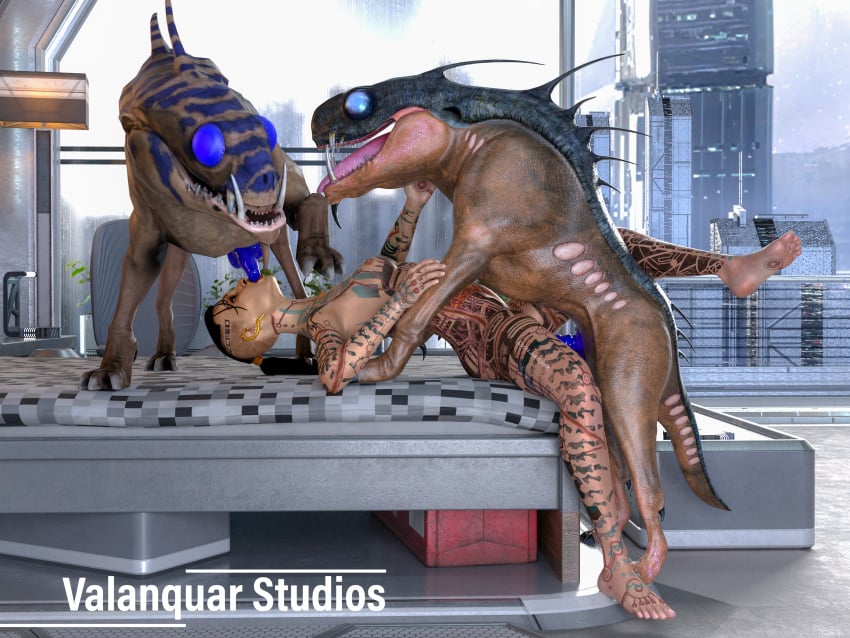 3d blowjob interspecies jack_(mass_effect) mass_effect mass_effect_2 mass_effect_3 missionary missionary_position valanquarstudios varren zoophilia