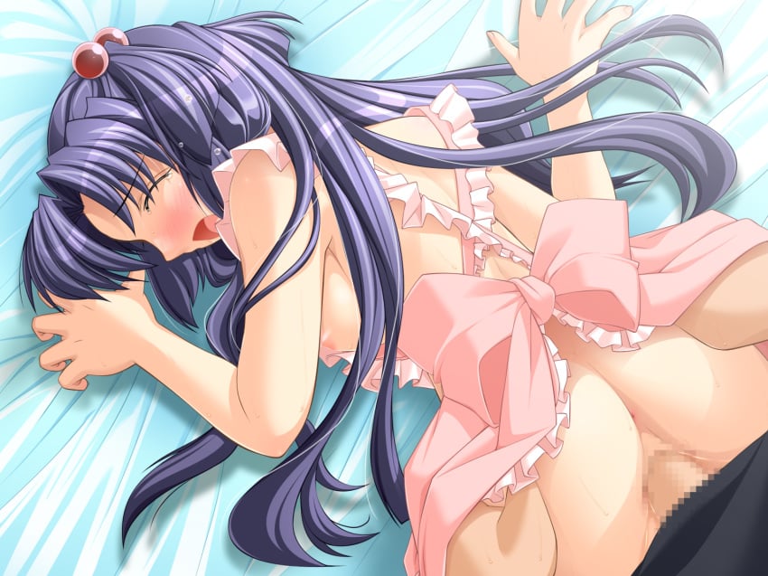 apron censored clannad clothing hadaka_apron ichinose_kotomi medium_breasts nipples sex watsuki_ayamo watsukiya