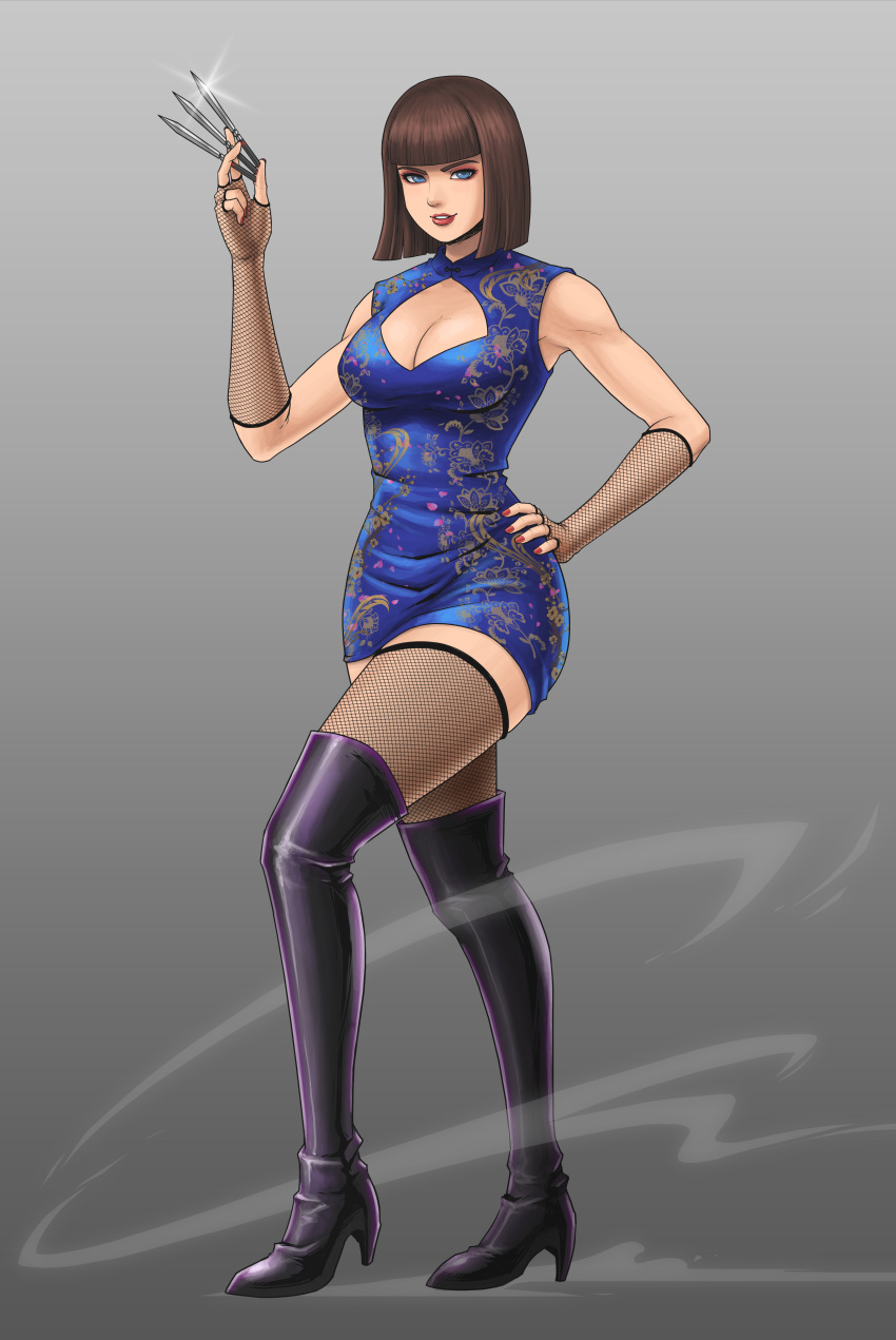 1girls alternate_version_available anna_williams bandai_namco blue_dress breasts cleavage commission commission_art commissioner_upload female female_only fully_clothed gdaigonart geoffrey_daigon human legs marian_zapico namco namco_bandai solo tekken tekken_1 tekken_2 tekken_3 tekken_5 tekken_5_dark_resurrection tekken_6 tekken_7 tekken_tag_tournament tekken_tag_tournament_2 thighs