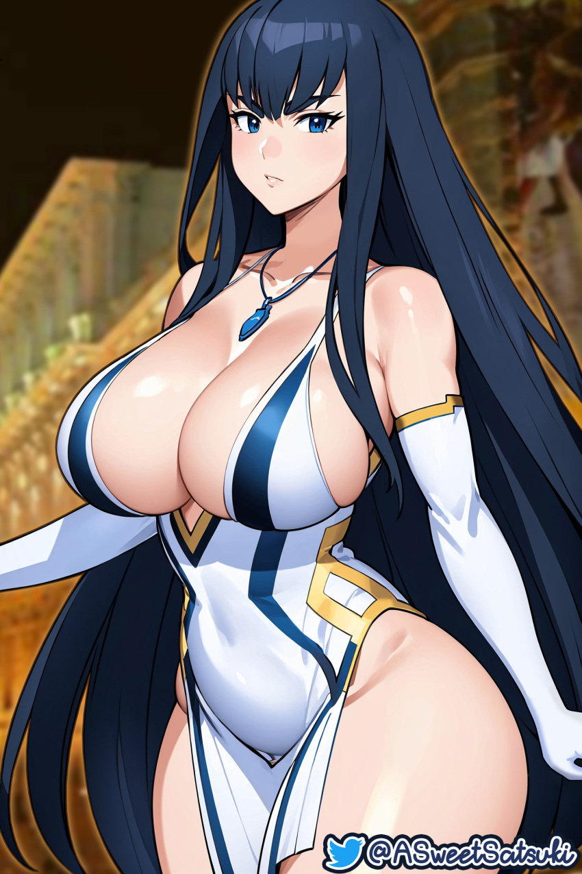 ai_generated big_ass big_belly big_breasts capi_mapache kill_la_kill kiryuuin_satsuki thick_thighs