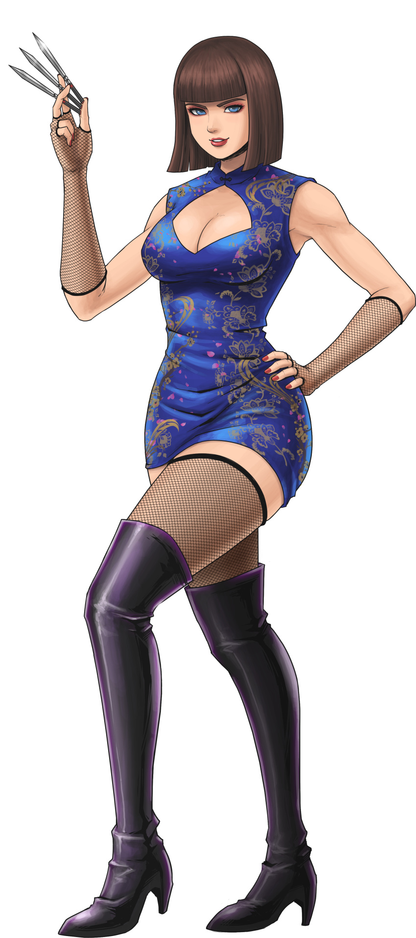 1girls alternate_version_available anna_williams bandai_namco blue_dress breasts cleavage commission commission_art commissioner_upload female female_only fully_clothed gdaigonart geoffrey_daigon human legs marian_zapico namco solo tekken tekken_1 tekken_2 tekken_3 tekken_5 tekken_5_dark_resurrection tekken_6 tekken_7 tekken_tag_tournament tekken_tag_tournament_2 thighs