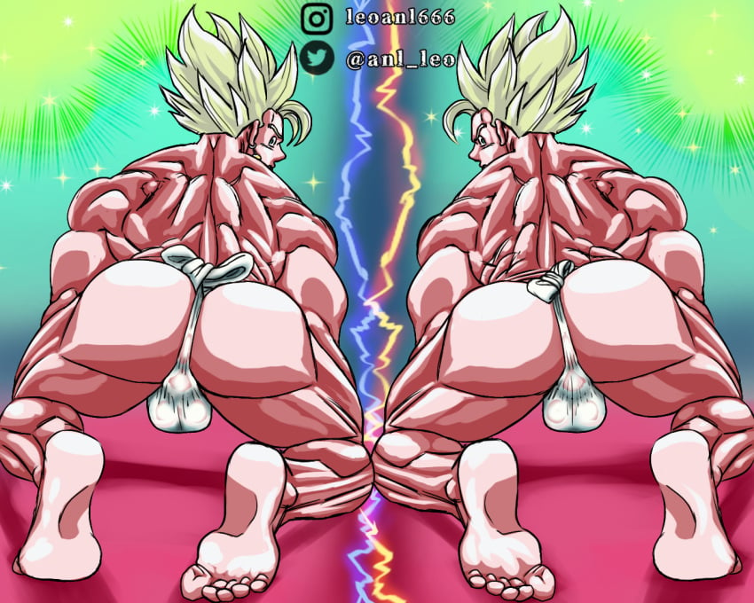 anus ass ass_focus assisted_exposure balls balls_under_clothes bara behind_view big_ass big_balls big_butt big_muscles doggy_style dragon_ball dragon_ball_super dragon_ball_z fan_art feet foot_fetish foot_focus fundoshi fusion gay gogeta huge_ass huge_balls huge_butt huge_testicles huge_thighs male naked naked_male naked_thighhighs nude nude_male super_saiyan vegetto viewed_from_behind