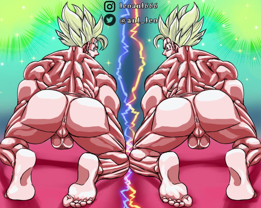 anus ass ass_focus assisted_exposure balls balls_under_clothes bara behind_view big_ass big_balls big_butt big_muscles doggy_style dragon_ball dragon_ball_super dragon_ball_z fan_art feet foot_fetish foot_focus fundoshi fusion gay gogeta huge_ass huge_balls huge_butt huge_testicles huge_thighs male naked naked_male naked_thighhighs nude nude_male super_saiyan vegetto viewed_from_behind