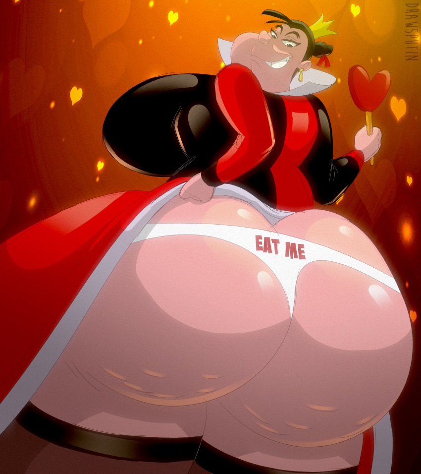 1girls alice_in_wonderland alice_in_wonderland_(1951_film) ass bbw big_ass big_breasts bottom_heavy breasts busty butt chubby chubby_female curvaceous curves curvy curvy_figure digital_media_(artwork) disney disney_villains drawsputin enormous_ass fat_ass female female_focus gigantic_ass hair hips hourglass_figure huge_ass huge_breasts human hyper_ass large_ass large_breasts legs light-skinned_female light_skin lips long_legs massive_ass mature mature_female queen queen_of_hearts_(alice_in_wonderland) queen_of_hearts_(disney) royalty thick thick_ass thick_legs thick_thighs thighs thunder_thighs top_heavy upper_body voluptuous waist wide_hips