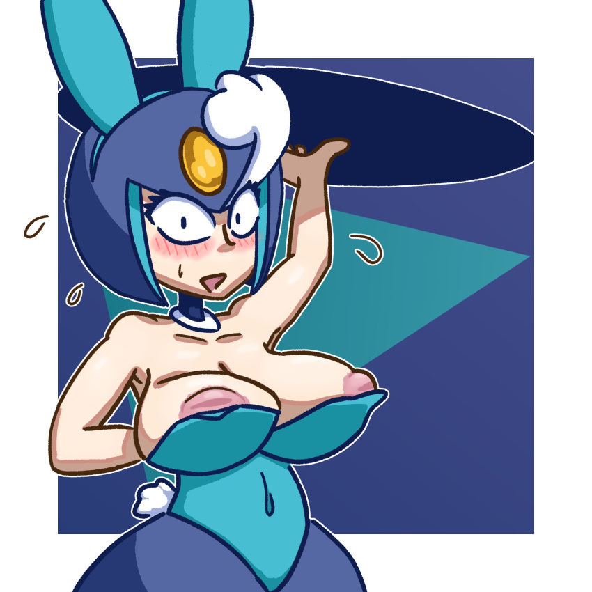 android areolae armpits breasts breasts_out bunnysuit mega_man mega_man(classic) mermaid nipples paperbagnsfw robot_girl splash_woman