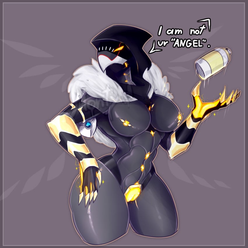 2d breasts bungie destiny_(game) destiny_2 devil-1 exo female ghost_(destiny) glowing_eyes glowing_nipples glowing_pussy gray_background guardian_(destiny) hunter_(destiny) large_breasts monty_nsfw monty_smug nude nude_female robot robot_girl robot_humanoid rule_63 spray_paint thick_thighs tomboy