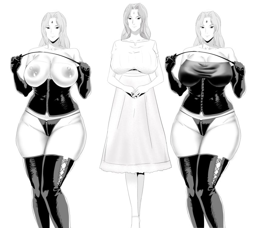 1girls almost_naked areolae big_breasts black_and_white boots boruto:_naruto_next_generations breasts_out busty child_bearing_hips cleavage clothing delta40695604 dominatrix dress elbow_gloves erect_nipples exposed_breasts female female_focus female_only femdom forehead_jewel forehead_mark front_view g-string gloves hi_res high_resolution highres hourglass_figure large_areolae large_breasts latex_gloves legwear lingerie long_gloves mature mature_female milf monochrome naruto naruto:_the_last naruto_(classic) naruto_(series) naruto_shippuden nipples panties partially_clothed pink_nipples pose posing revealing_clothes shounen_jump standing stockings thick_thighs thigh_boots thighhigh_boots thighhighs thighs thong tsunade voluptuous voluptuous_female whip wide_hips zipper_panties