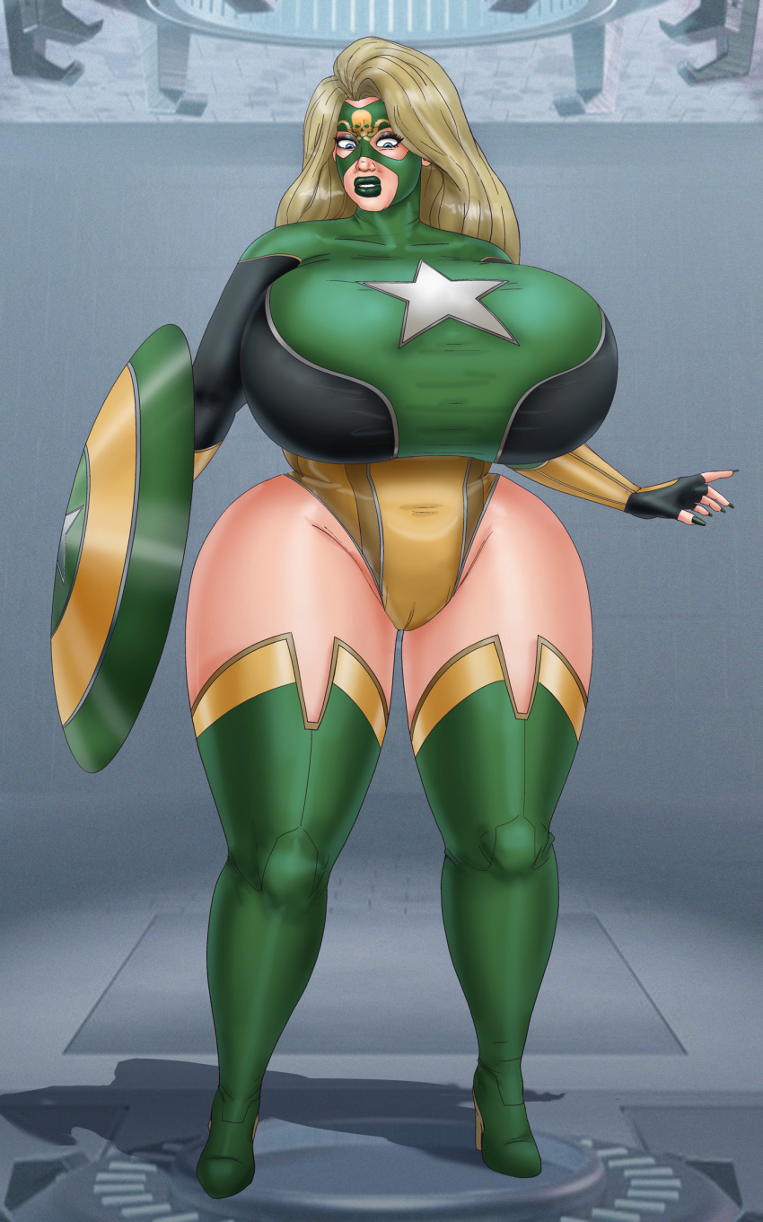 1girls ass_bigger_than_body ass_bigger_than_breasts ass_bigger_than_head big_ass big_breasts big_butt bimbo breasts_bigger_than_body breasts_bigger_than_head breasts_bigger_than_torso captain_america captain_america_(series) female female_only genderswap genderswap_(mtf) high_heel_boots high_heels hourglass_figure huge_ass huge_breasts human human_only hydra_(marvel) hydracap hyper_ass hyper_breasts leotard light-skinned_female light_skin marvel milf rule_63 saturnxart steve_rogers tagme