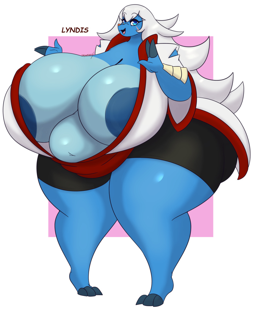 bbw big_ass big_breasts breasts bubble_butt chubby dewwydarts dewwydartz female furry huge_ass huge_breasts hyper_breasts lyndis_(dewwydartz) milf overweight pokémon_(species) pokemon samurott tagme thick_thighs wide_hips