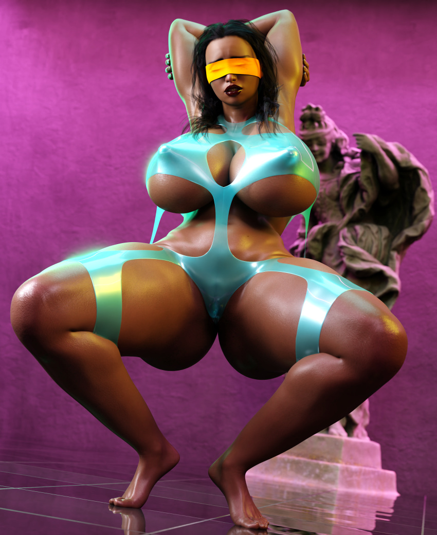 1girls 3d 5_toes amazoness armpits barefoot big_breasts big_thighs breasts busty curvy dark-skinned_female dark_skin erect_nipples female hands_behind_head holahov huge_breasts huge_thighs large_breasts large_thighs mature_female milf navel original original_character thick_thighs thighs