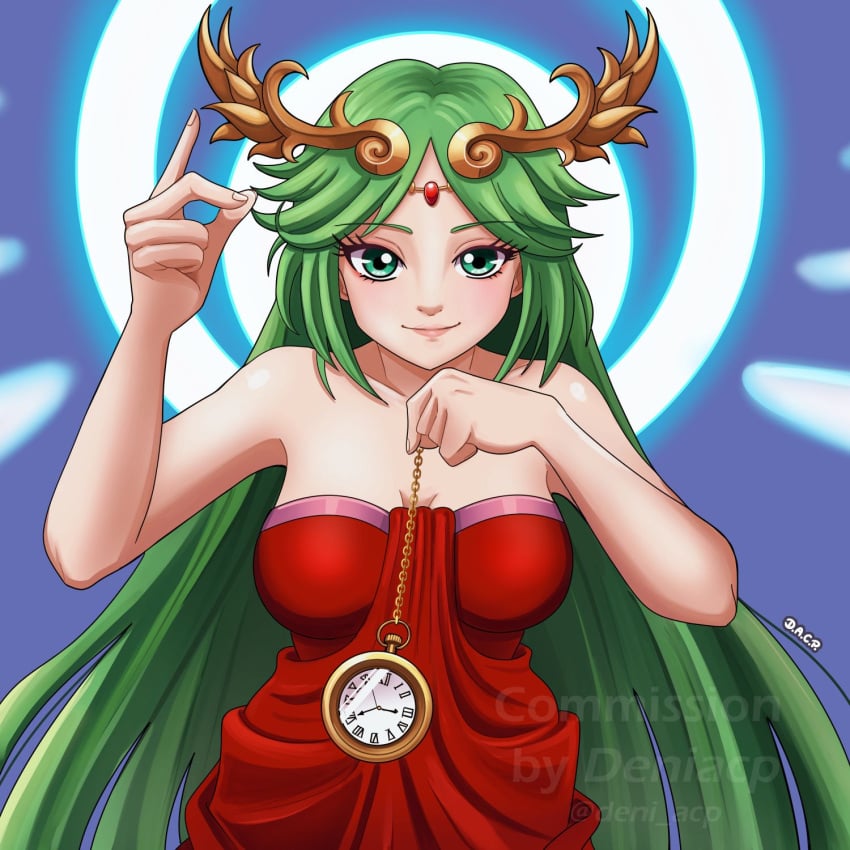 1girls breasts deniacp female female_only hypnosis kid_icarus looking_at_viewer nintendo palutena solo