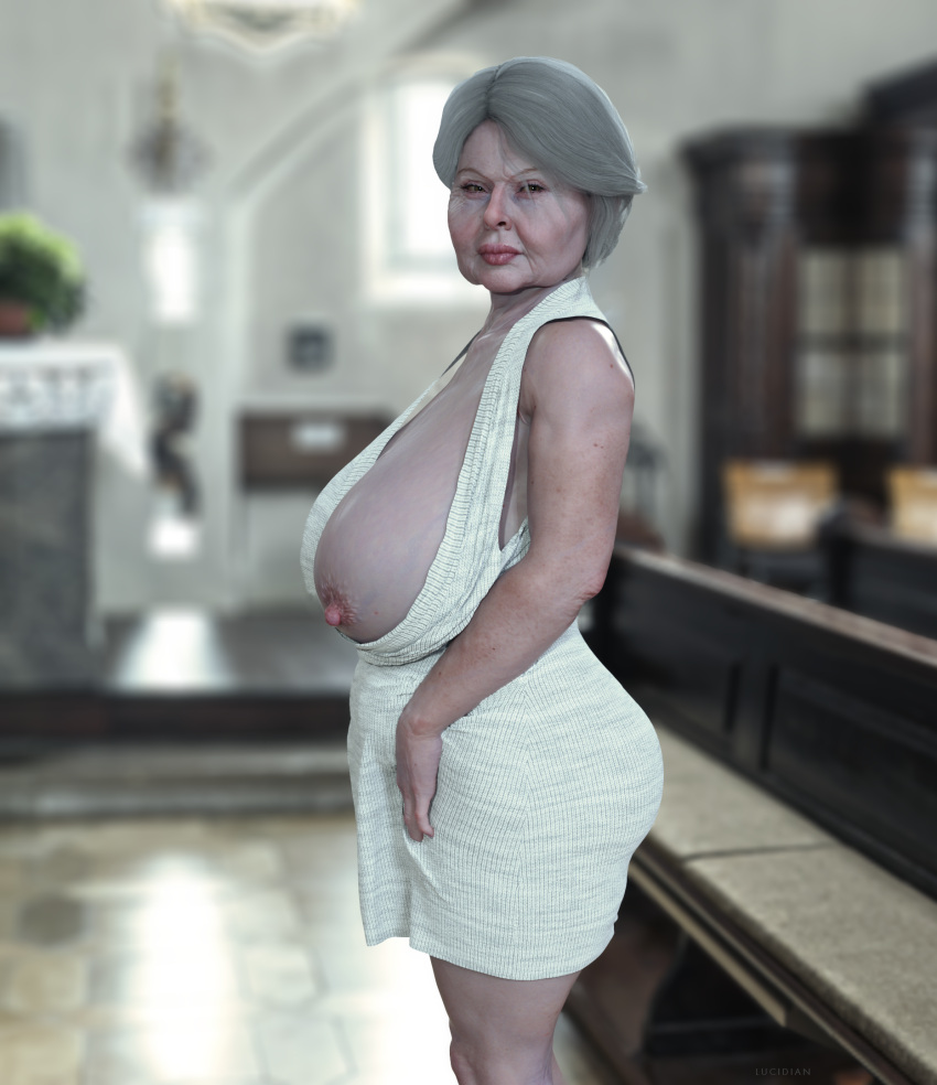 3d big_breasts daz3d daz_studio gilf grandmother granny mature_female mature_woman milf mother sagging_breasts saggy_breasts very_old_female