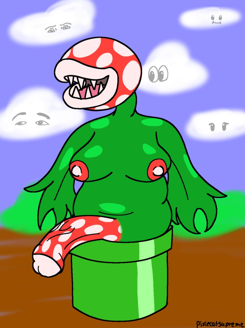 1futa areolae big_penis breasts cloud elemental_creature elemental_humanoid flaccid flora_fauna futa_only futanari genitals gynomorph hi_res huge_cock humanoid humanoid_penis hyper hyper_genitalia hyper_penis intersex mario_(series) nintendo nipples outside penis piranha_plant pixiecatsupreme plant plant_humanoid plantie smile solo standing super_mario_bros.