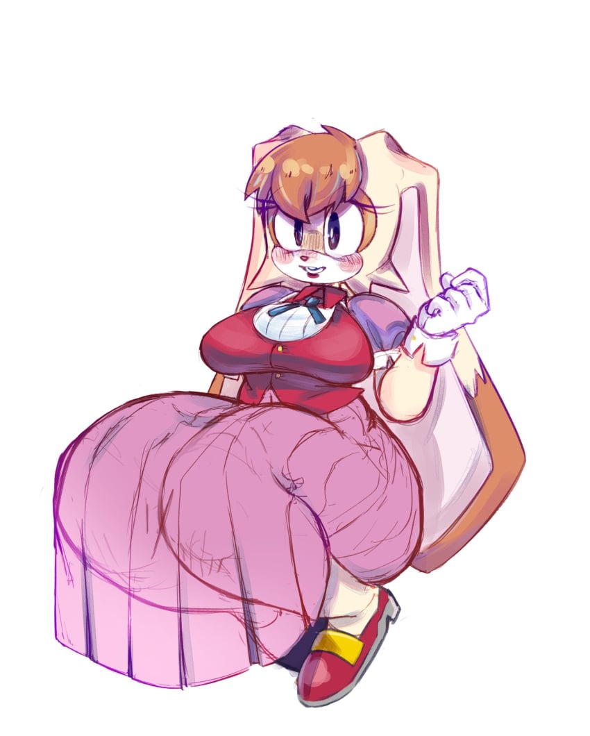 1girls anthro bent_over big_breasts breasts clothed clothing dress female furry furry_only mango_opi milf rabbit sega skirt solo sonic_(series) sonic_the_hedgehog_(series) thick_thighs thunder_thighs transparent_clothing transparent_skirt vanilla_the_rabbit