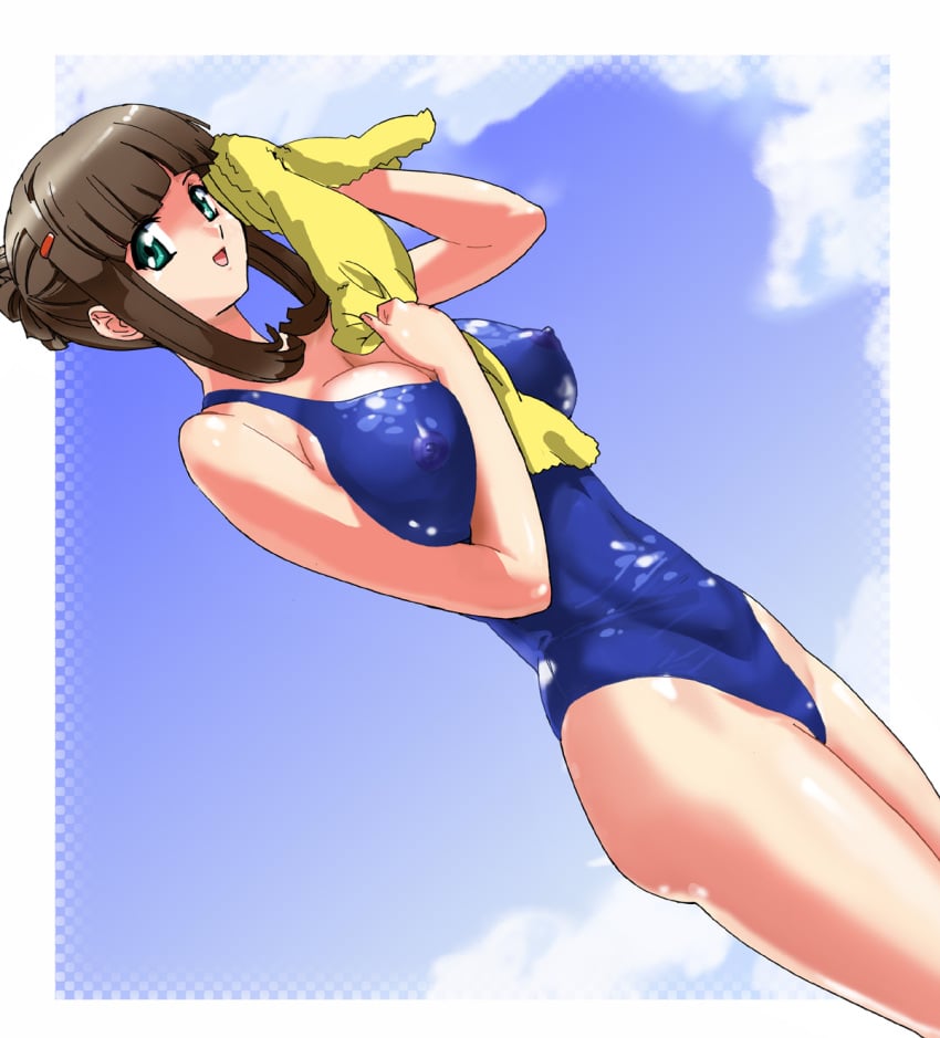 alpa female fujisawa_yayoi highres lux see-through see-through_swimsuit solo swimsuit uchuu_no_stellvia