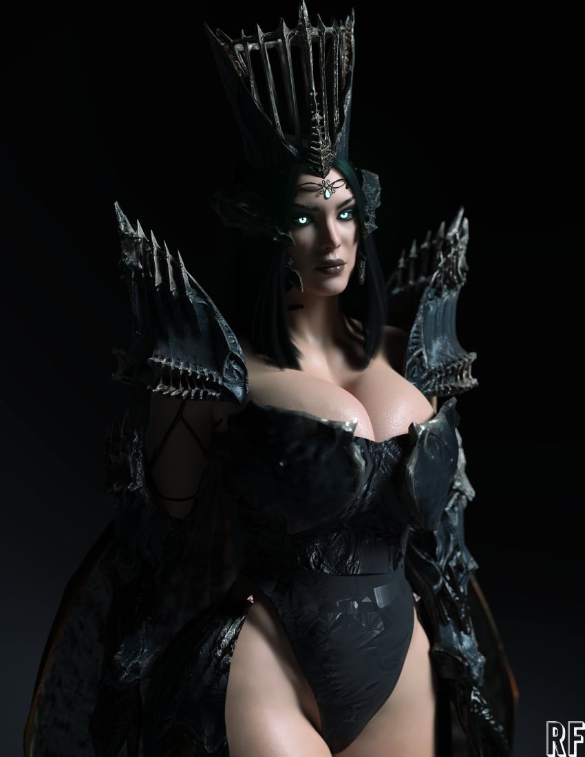 3d ass big_ass big_breasts breasts bungie destiny_(game) destiny_2 female human_form pale-skinned_female pale_skin queen royalty rude_frog savathûn savathun_(destiny) thick_thighs wide_hips witch