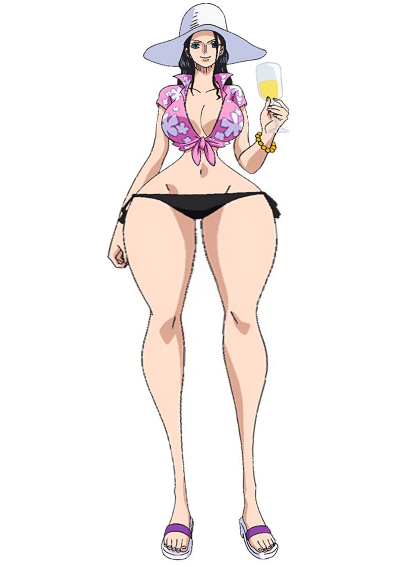 1female 1girls big_breasts bikini_bottom black_hair boobs breasts child_bearing_hips cleavage clothed clothing deedee89 edit edited feet female female_only hips hips_wider_than_shoulders jpeg legs light-skinned_female light_skin long_legs nico_robin official official_art official_artwork_edit one_piece one_piece_film_gold open_toe_shoes post-timeskip small_waist tagme thick_thighs thighs thin_waist third-party_edit tiny_waist toes wide_hips