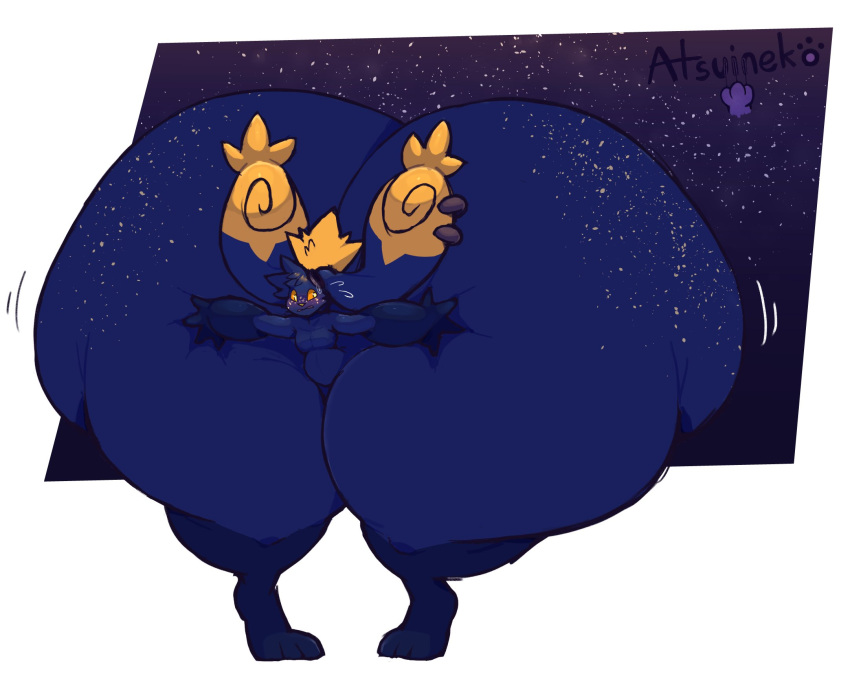 ambiguous_gender anthro ass atsuinekowo big_ass bubble_butt colossal_ass enormous_ass giant_ass gigantic_ass huge_ass hyper_ass massive_ass space thick_thighs thighs thunder_thighs voluptuous wide_hips