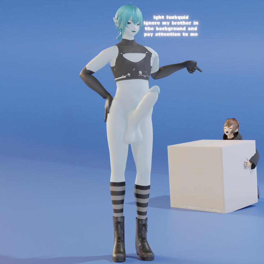 2boys arnas_atakiyo_(cappyadams) blender blender_(software) blender_cube blender_cycles bruh cappyadams_(artist) cube femboy_on_cube heartie_atakiyo_(cappyadams) large_penis male male_only shitpost what