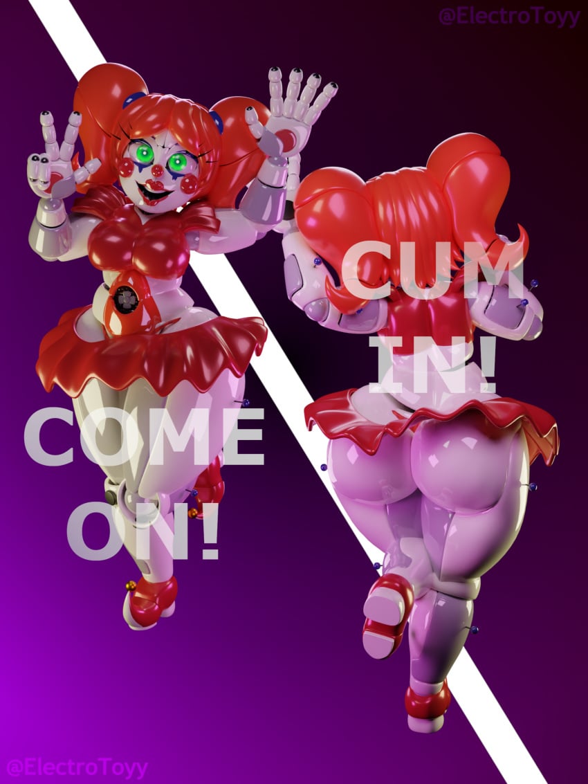 3d 3d_(artwork) baby_(fnafsl) circus_baby circus_baby_(cosmic_trance) circus_baby_(fnaf) cosmic_trance electrotoyy five_nights_at_freddy's five_nights_at_freddy's:_sister_location poster red_hair scottgames sister_location solo solo_female tagme