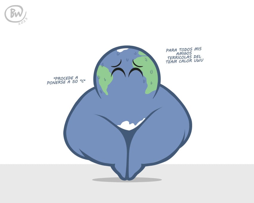 ass big_ass big_butt bonguitoweon bubble_ass bubble_butt earth front_view looking_at_viewer non-human text thick_ass thick_thighs toony