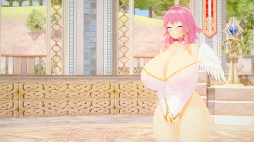 3d alternate_version_available angel angel_wings artina big_breasts bimbo breasts cleavage disgaea disgaea_4 gigantic_breasts huge_breasts hyper_breasts koikatsu large_breasts massive_breasts nippon_ichi_software see-through_clothing thick_thighs thighs totenafterdark visible_nipples