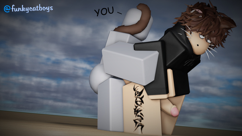 3d big_ass big_balls big_penis cat_ears cat_tail catboy funkycatboys gay grey_body kraxxcat male/male male_penetrating_male roblox robloxian self_upload tagme thick_ass twitter_username