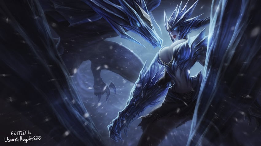 big_breasts blackfrost_series breast_expansion edit edited_official_artwork ice_drake_shyvana league_of_legends shyvana usuarioregular2600