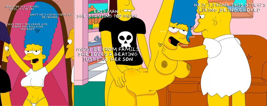 asking_for_it bart_simpson beaten big_breasts black_eye bondage bully bullying dubious_consent gangbang jimbo_jones kearney_zzyzwicz lingerie marge_simpson masochism milf mom_with_bully mother naked naked_female older_female red_ass sex_slave sexually_suggestive slave small_clothes spank_marks spanked spanking submission submissive_female the_simpsons underboob underwear yellow_body younger_dom_older_sub younger_penetrating_older