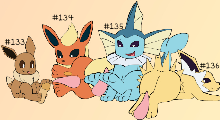 2023 3_toes absurd_res ambiguous_gender blue_body digital_media_(artwork) eevee eeveelution erection feet feral flareon foot_fetish foot_play footjob fur generation_1_pokemon genitals group hashtag hi_res id_number jolteon male nintendo number open_mouth penis pokemon pokemon_(species) secretsableye sex simple_background tail text toes vaporeon yellow_body yellow_fur