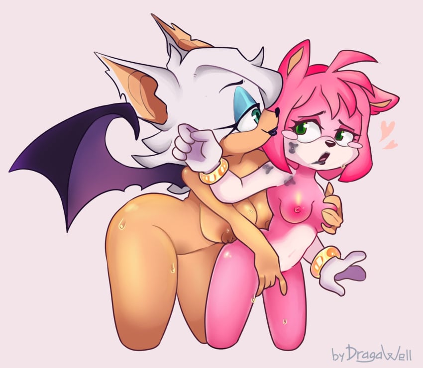 amy_rose anthro bat bat_wings breasts couple_(disambiguation) dragon_well duo embrace eulipotyphlan female furry hedgehog hi_res hug hugging_from_behind kiss_mark mammal masturbation membrane_(anatomy) membranous_wings nude rouge_the_bat sega sonic_(series) sonic_the_hedgehog_(series) wings yuri