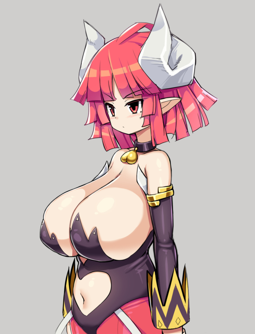 alternate_version_available breasts chubby_female demon_girl demon_horns huge_breasts la_pucelle_tactics large_breasts nippon_ichi_software overlord_priere priere sawati skimpy_clothes