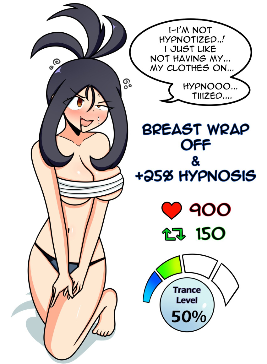 1girls ahe_gao ahe_gao bandaged_chest big_breasts breasts breasts busty curvaceous curvy curvy_body curvy_female curvy_figure dendra_(pokemon) female game_freak hypnosis hypnosis naughty_face nintendo pokemon pokemon_(game) pokemon_sv sortish-kinda voluptuous